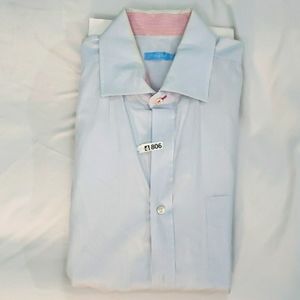 J. McLaughlin Modern Fit Long Sleeve Shirt in Striped (Size M)